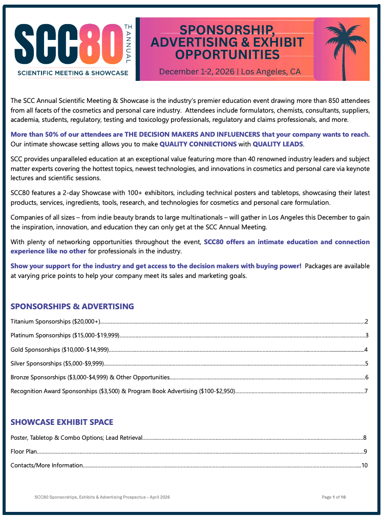 SCC80 Sponsorship Prospectus Cover
